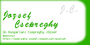 jozsef csepreghy business card