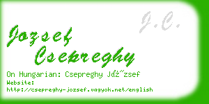 jozsef csepreghy business card